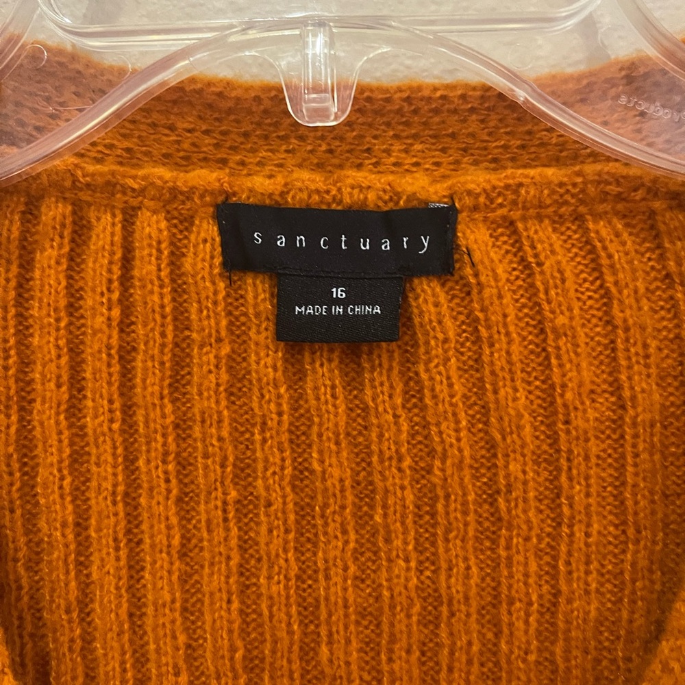 Sanctuary Orange Ribbed Cardigan - Picture 3 of 8